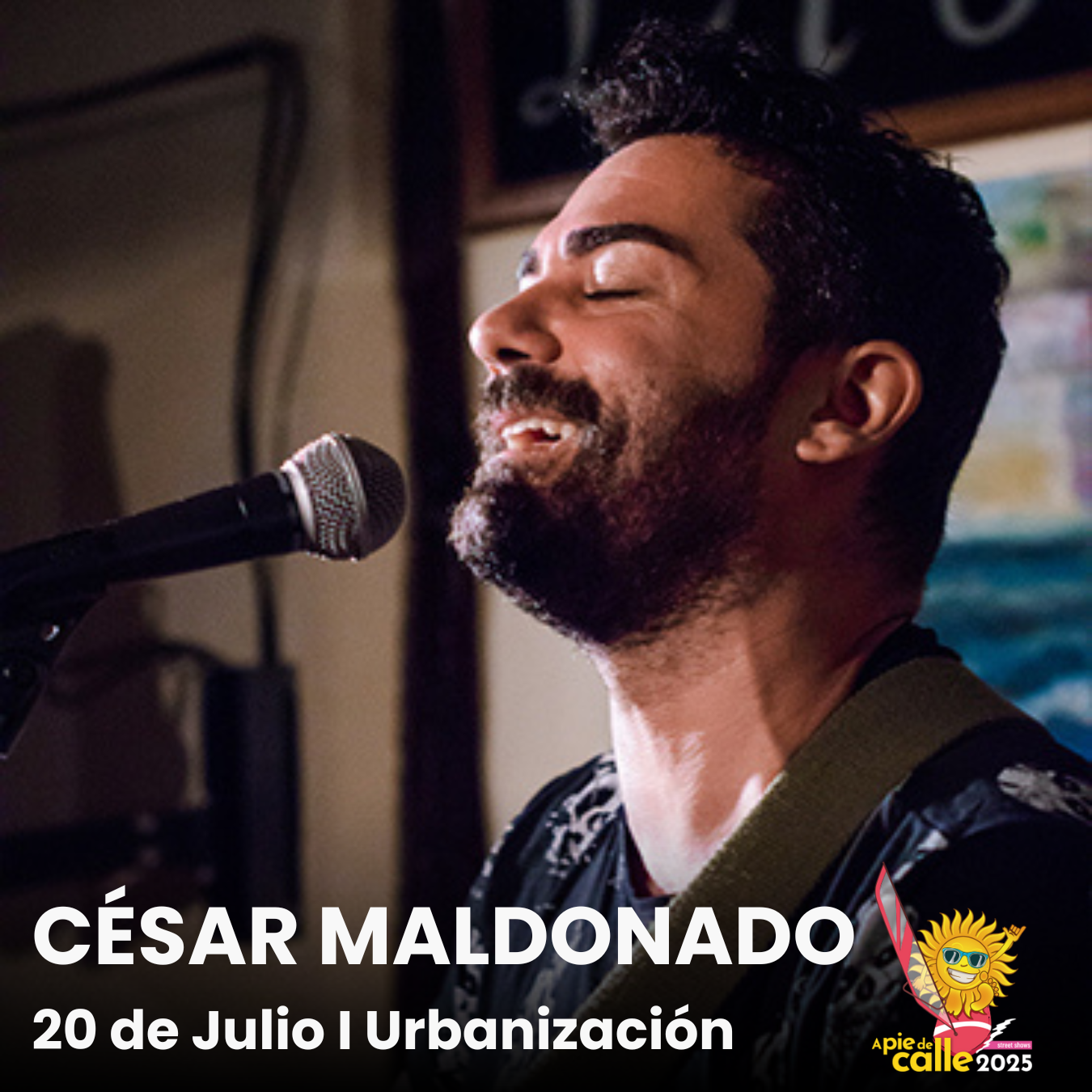 CESAR MALDONADO en concierto en Urbanización de Roquetas de Mar el 20 de Julio de 2025.
