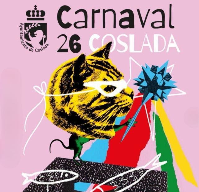 Cartel oficial del Carnaval de Coslada 2026 organizado por el Ayuntamiento de Coslada